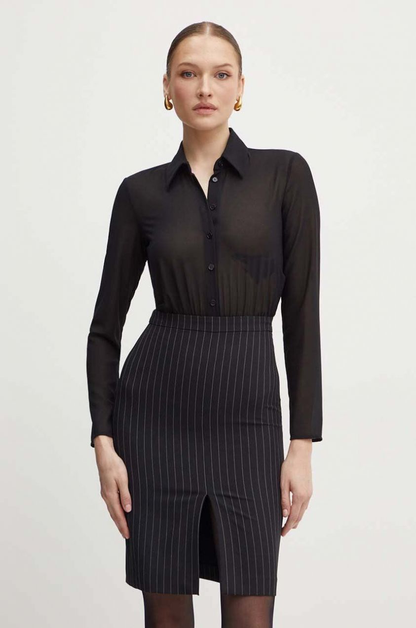 Šaty Patrizia Pepe čierna farba, mini, priliehavé, 8A1399 A457
