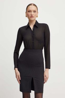 Šaty Patrizia Pepe čierna farba, mini, priliehavé, 8A1399 A457