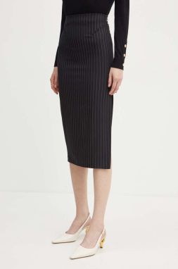 Sukňa Patrizia Pepe čierna farba, midi, puzdrová, 8G0411 A457