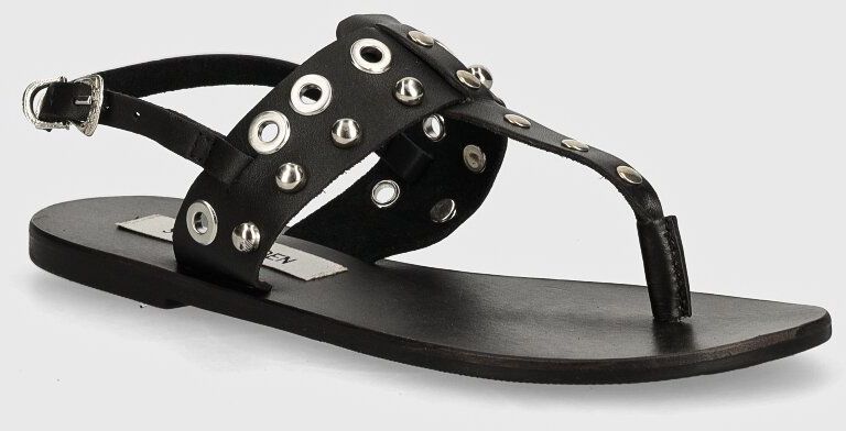 Kožené sandále Steve Madden Bionic dámske, čierna farba, SM11003065