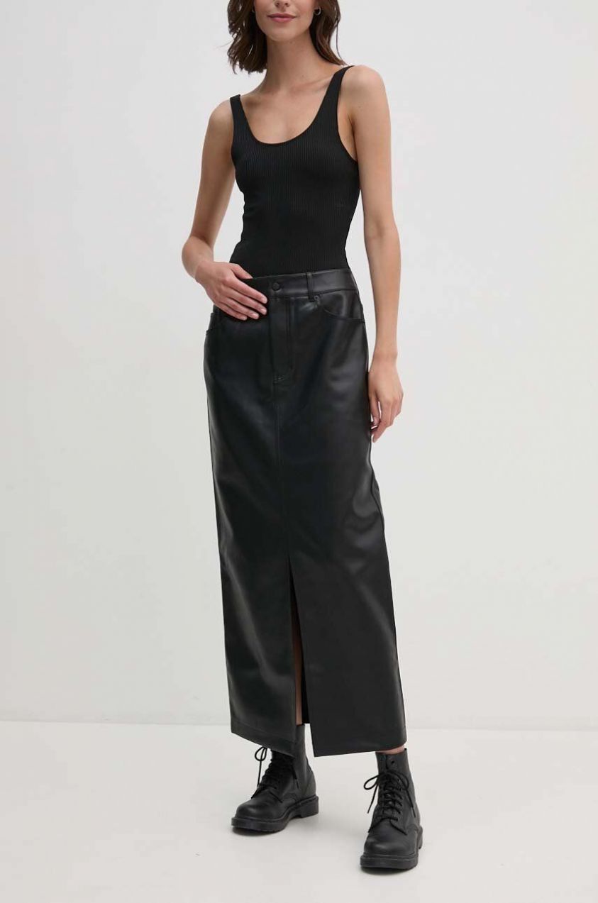 Sukňa Calvin Klein Jeans čierna farba, maxi, rovný strih, J20J223547