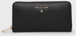 Kožená peňaženka Patrizia Pepe dámska, čierna farba, CQ4879 L001