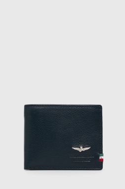 Kožená peňaženka Aeronautica Militare pánska, tmavomodrá farba, AM100