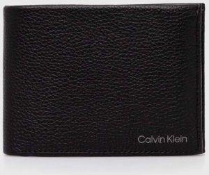 Kožená peňaženka Calvin Klein pánska, čierna farba