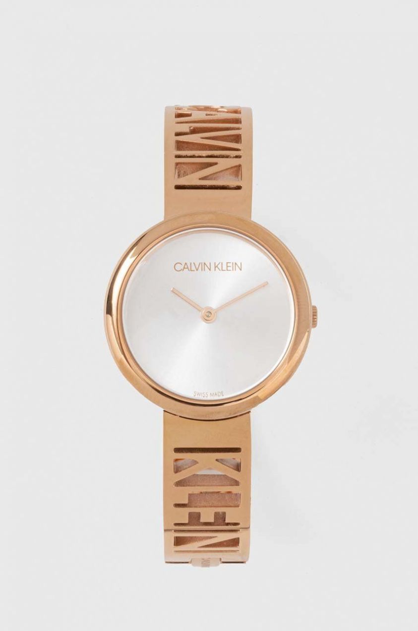 Hodinky Calvin Klein dámske, zlatá farba