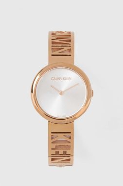 Hodinky Calvin Klein dámske, zlatá farba