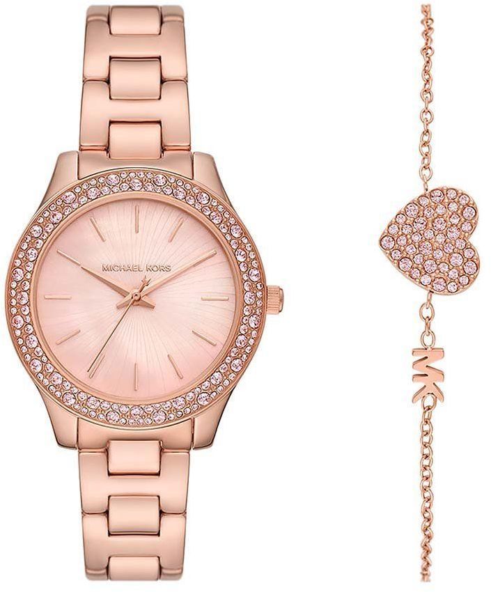 Hodinky a náramok Michael Kors dámske, zlatá farba