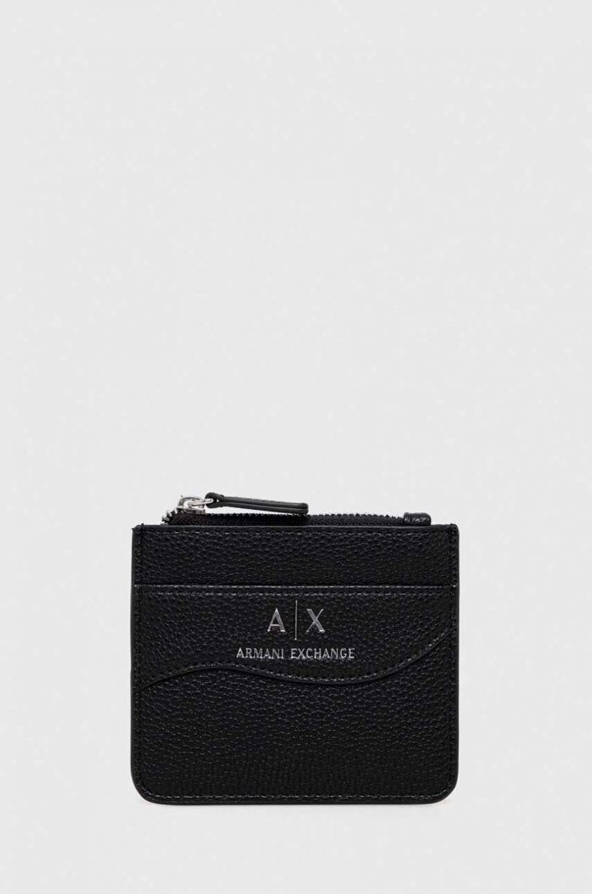 Peňaženka Armani Exchange dámska, čierna farba, 948539 CC783
