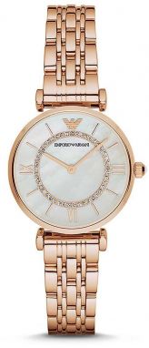 Hodinky Emporio Armani dámske, ružová farba