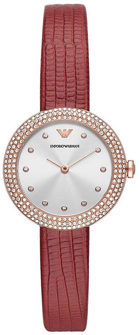 Hodinky Emporio Armani dámske, červená farba