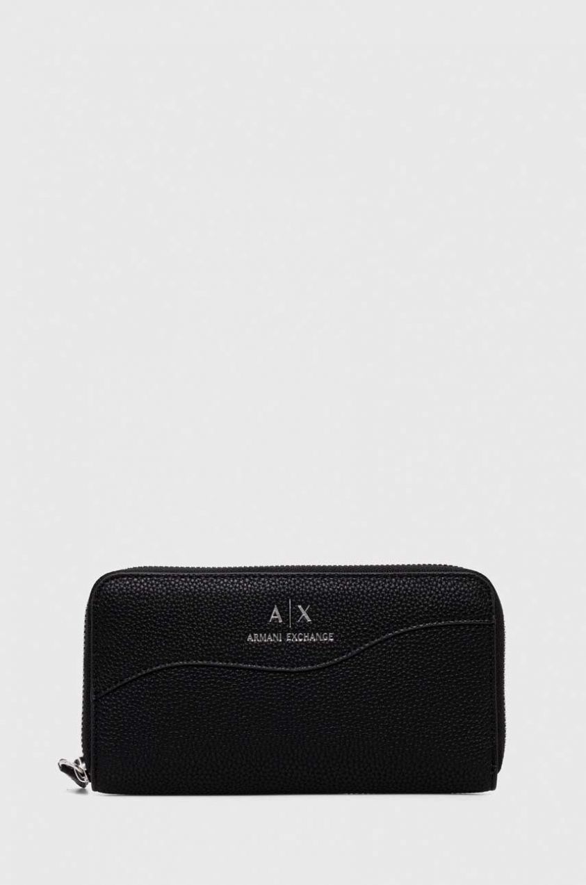 Peňaženka Armani Exchange dámska, čierna farba, 948068 CC783 NOS