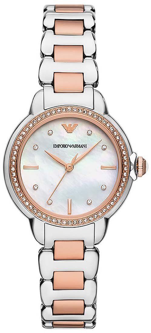 Hodinky Emporio Armani dámske, strieborná farba