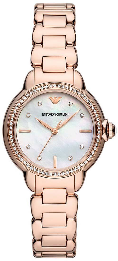 Hodinky Emporio Armani AR11523 dámske, zlatá farba