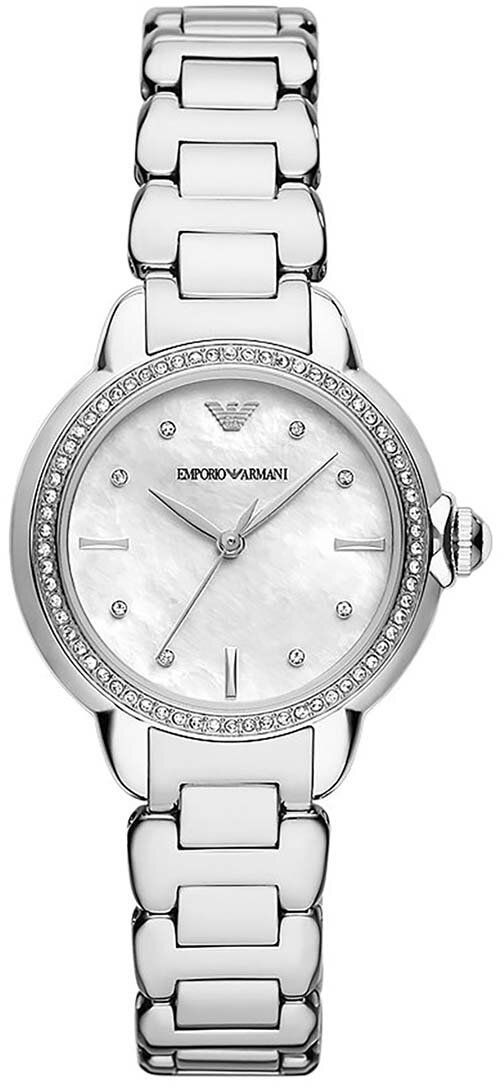 Hodinky Emporio Armani dámske, strieborná farba