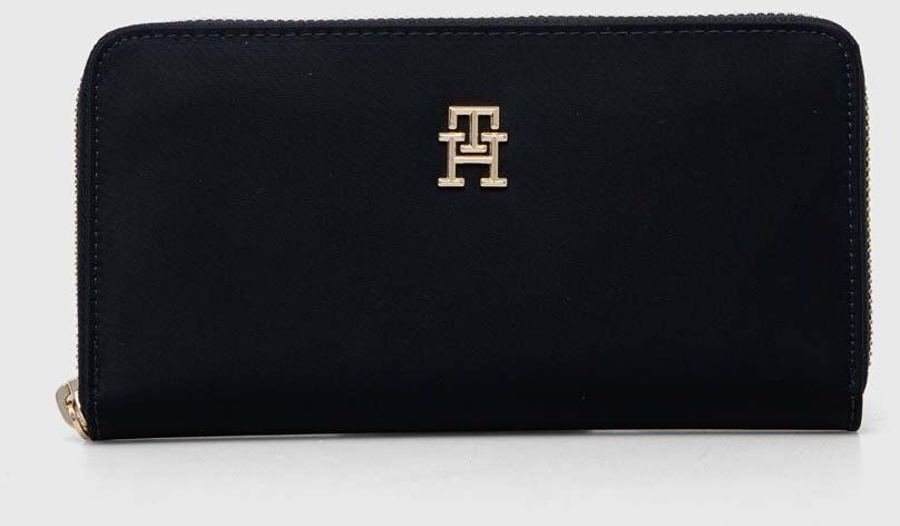 Peňaženka Tommy Hilfiger dámska,tmavomodrá farba,AW0AW15642