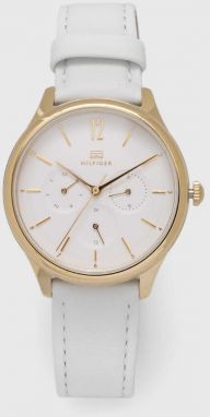 Hodinky Tommy Hilfiger dámske, biela farba