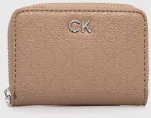 Peňaženka Calvin Klein dámska, hnedá farba, K60K612188