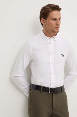 Bavlnená košeľa PS Paul Smith pánska, biela farba, regular, s klasickým golierom, M2R.599R.N21846