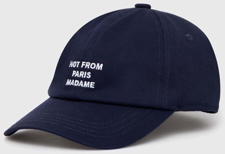 Bavlnená šiltovka Drôle de Monsieur La Casquette Slogan tmavomodrá farba, s nášivkou, PERM-CP151-CO138-NY