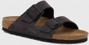 Semišové šľapky Birkenstock Arizona dámske, šedá farba, 1028592