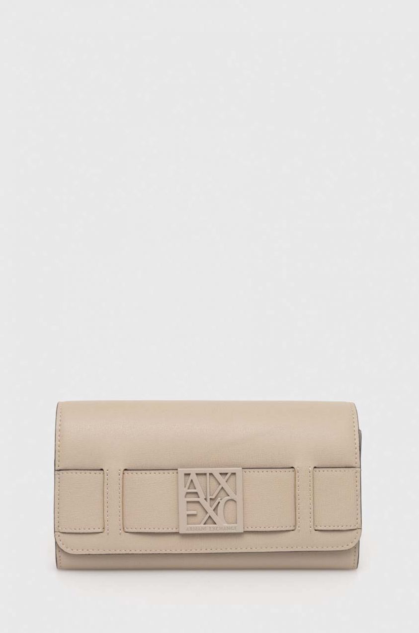 Peňaženka Armani Exchange dámska, béžová farba, 948572 0A874