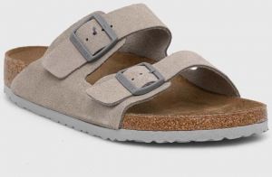 Semišové šľapky Birkenstock Arizona pánske, šedá farba, 1027749
