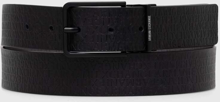 Obojstranný kožený opasok Armani Exchange pánsky, čierna farba, 951325 2F800