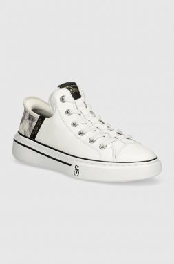 Kožené tenisky Skechers SKECHERS X SNOOP DOGG pánske, biela farba