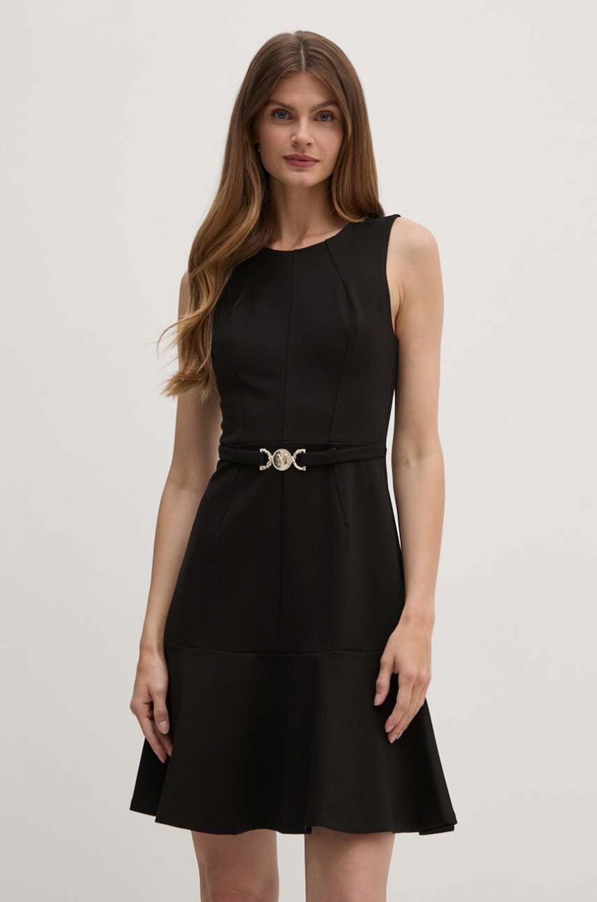 Šaty Marciano Guess ODETTE čierna farba, mini, áčkový strih, 4YGK22 6375Z