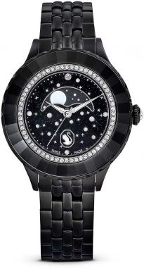 Hodinky Swarovski OCTEA MOON dámske, čierna farba, 5677497