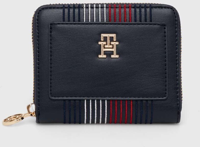 Peňaženka Tommy Hilfiger dámska, tmavomodrá farba, AW0AW16737