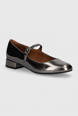 Kožené balerínky Kurt Geiger London Regent Low Mary Jane strieborná farba, 1292664109