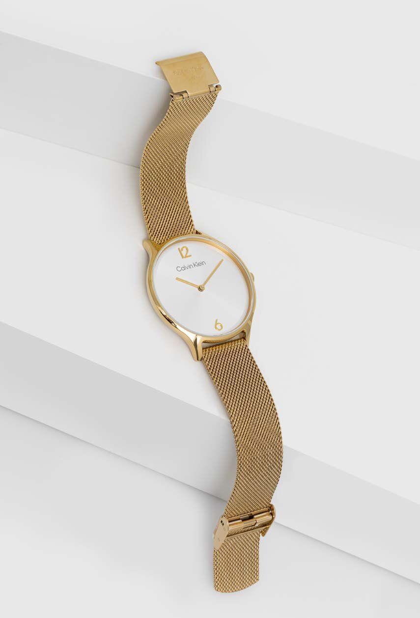 Hodinky Calvin Klein dámske, zlatá farba