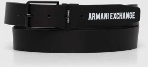 Obojstranný kožený opasok Armani Exchange pánsky, čierna farba, 951394 4R850