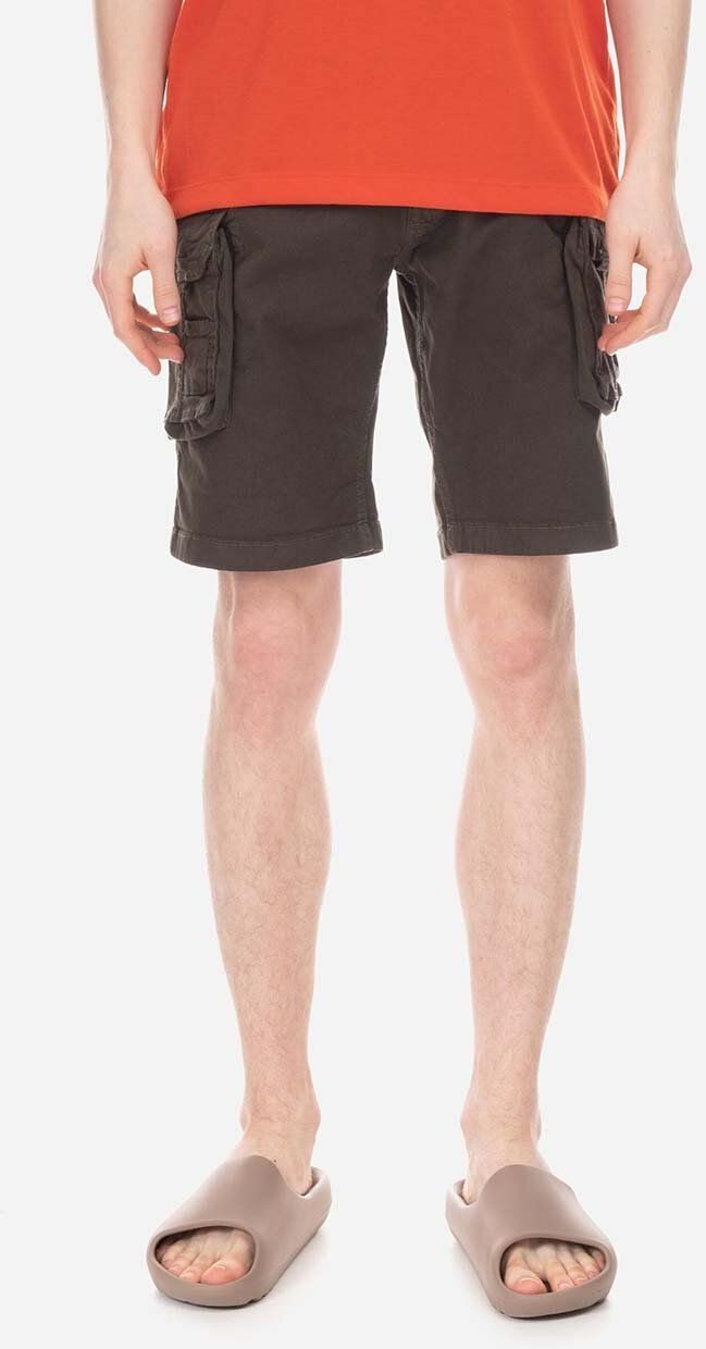 Šortky Alpha Industries Crew 176203.136-grey, pánske, šedá farba