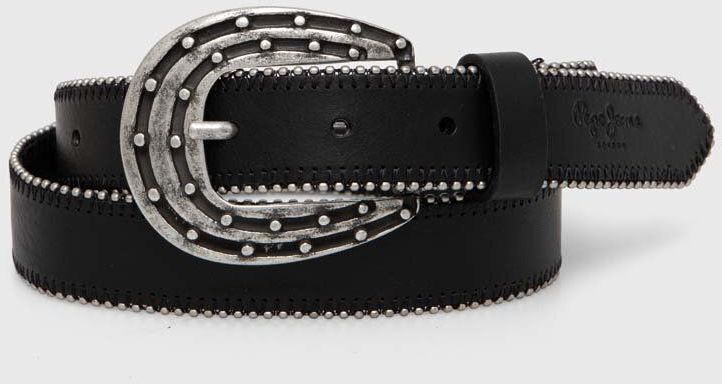 Opasok Pepe Jeans REIGN BELT dámsky, čierna farba, PL020857