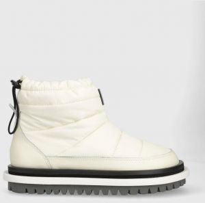 Snehule Tommy Jeans TJW PADDED FLAT BOOT béžová farba, EN0EN02292