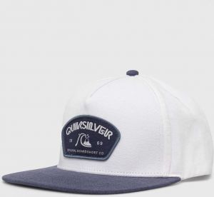Bavlnená šiltovka Quiksilver biela farba, s nášivkou