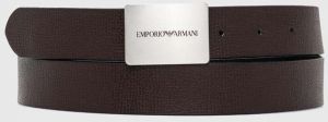 Kožený opasok Emporio Armani pánsky, čierna farba, Y4S563 Y737E