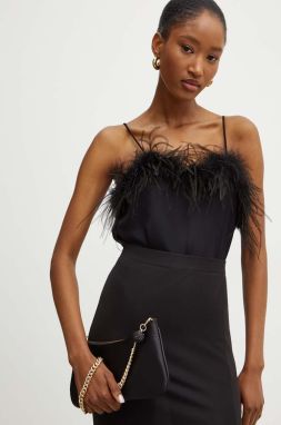 Top Twinset čierna farba, jednofarebná, 242TP2453