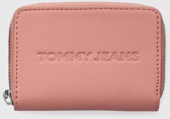Peňaženka Tommy Jeans dámska, ružová farba, AW0AW16387