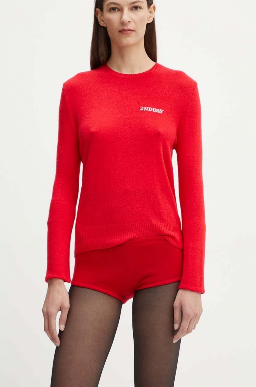 Herskind Panties červená farba, jednofarebné, stredne vysoký pás, 5240969
