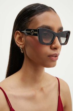 Slnečné okuliare Gucci dámske, čierna farba, GG1552S