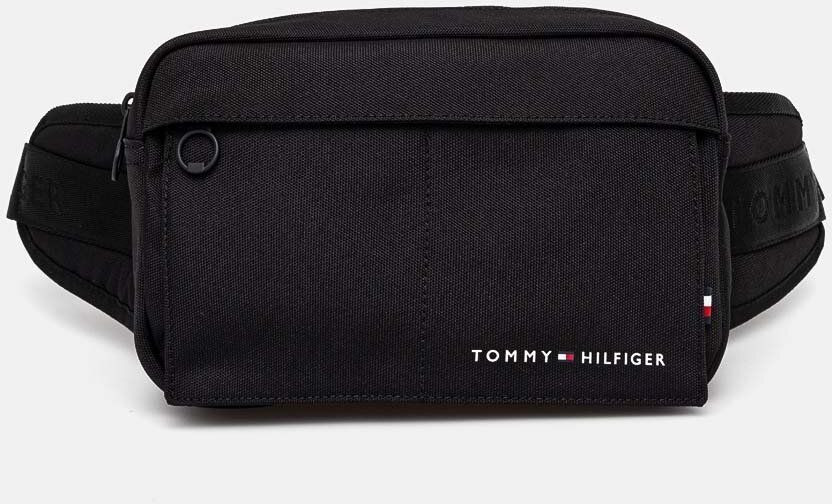 Ľadvinka Tommy Hilfiger čierna farba, AM0AM12452