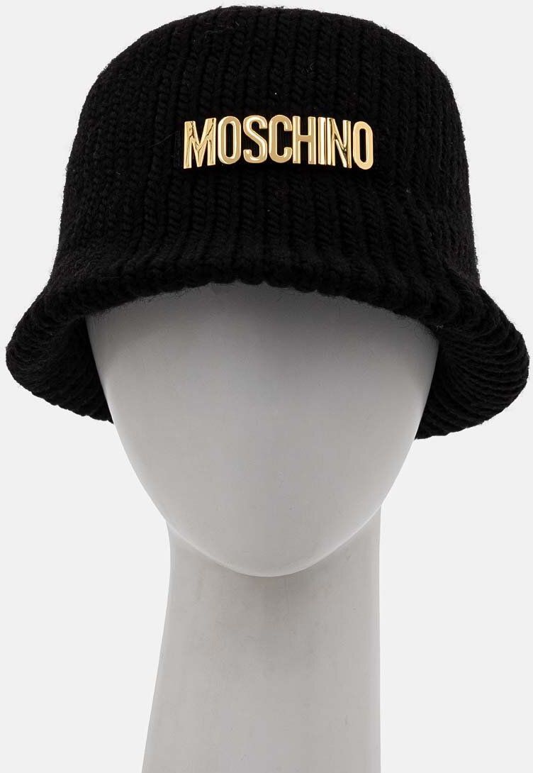 Klobúk s prímesou vlny Moschino čierna farba, M3146 65417
