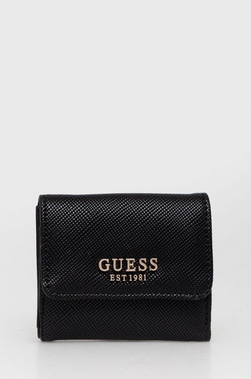 Peňaženka Guess LAUREL dámsky, čierna farba, SWZG85 00440