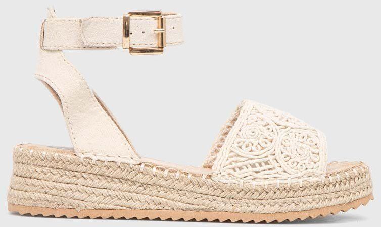 Espadrilky Answear.LAB béžová farba, na platforme