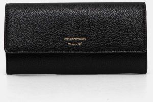 Peňaženka Emporio Armani dámska, čierna farba, EW000542 AF11953
