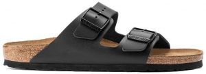 Kožené šľapky Birkenstock Arizona pánske, čierna farba, 51191