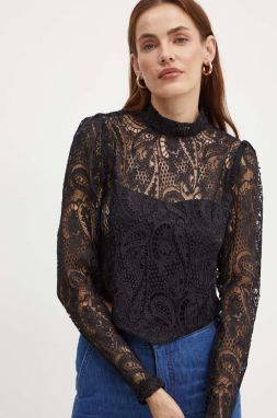 Blúzka Twinset dámska, čierna farba, jednofarebná, 242TP2464